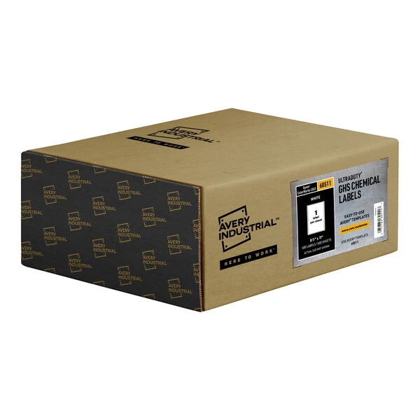 Avery® 60511 UltraDuty 8 1/2" x 11" GHS Chemical Labels for Epson C831 Inkjet Printers - 500/Case