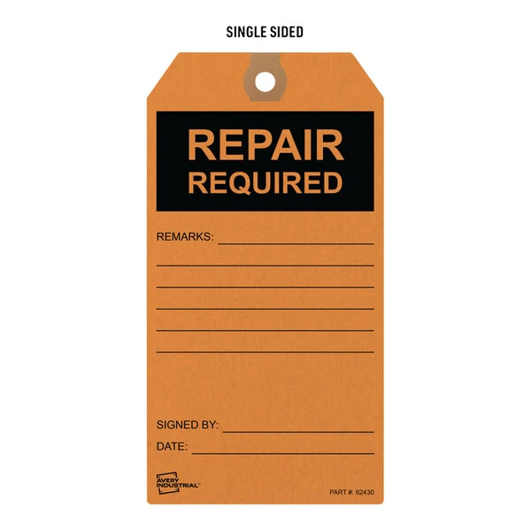 Repair Required Tags