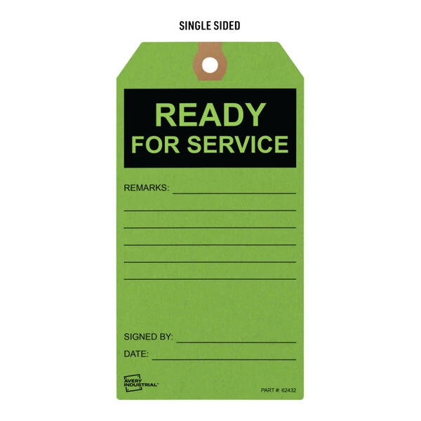Ready For Service Tags