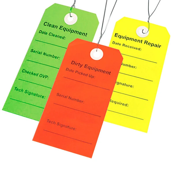 Clean Equipment Tags
