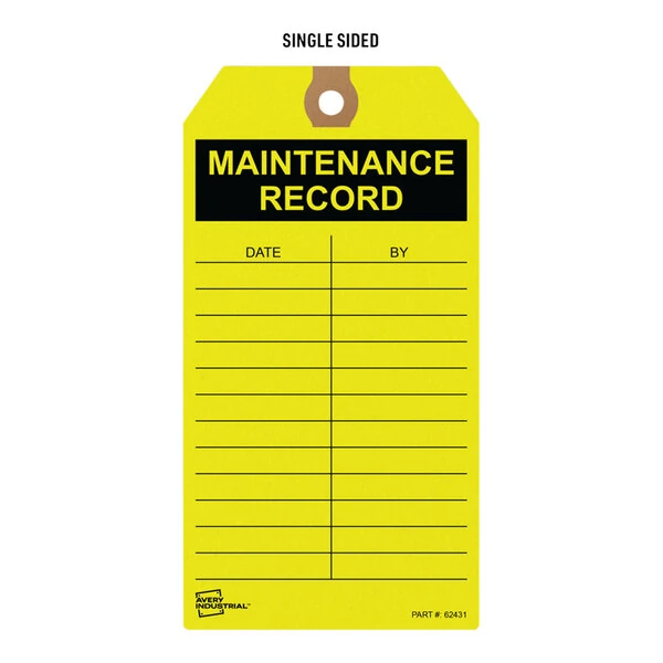Maintenance Record Tags