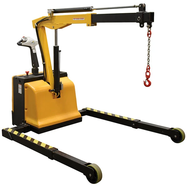 Vestil EPFC-25-AA Electric Steel Floor Crane with Adjustable Legs, 44 1/4" - 97" Lift, and 2,500 lb. Capacity