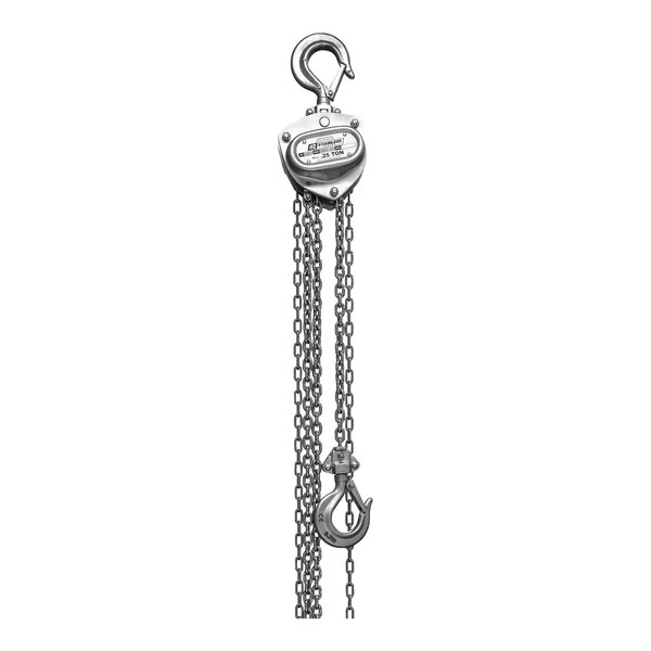 OZ Lifting Products 0.25 Ton Stainless Steel Manual Chain Hoist with 15' Lift OZSS025-15CH