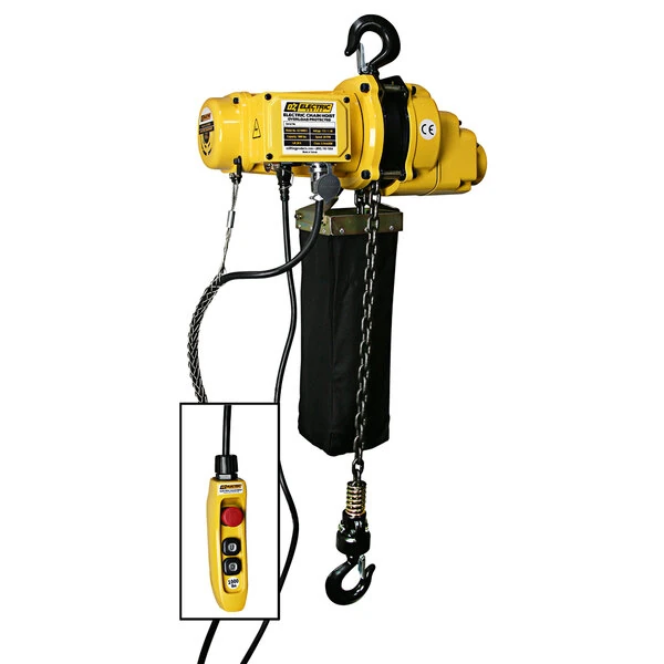 OZ Lifting Products 1/2 Ton Electric Chain Hoist with 20' Lift OZ1000EC - 20 FPM, 115V