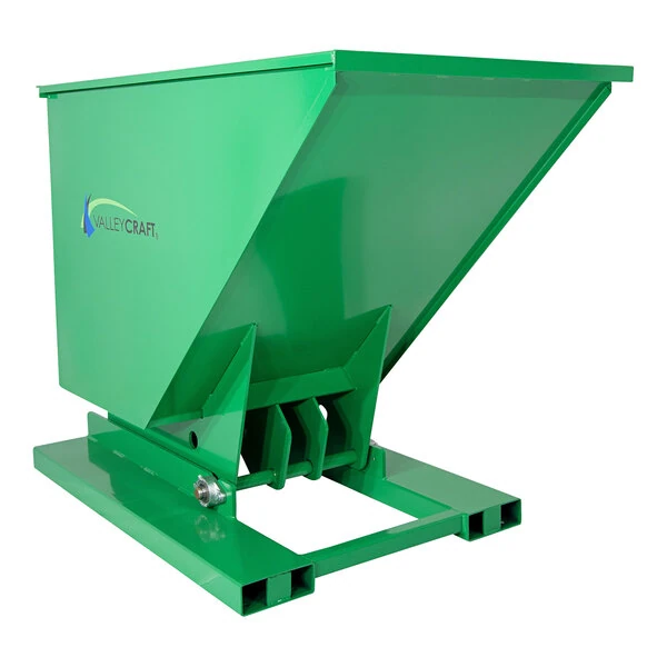Valley Craft 1 Cubic Yard Self-Dumping Forklift-Powered Steel Hopper F89143 - 4,000 lb. Capacity
