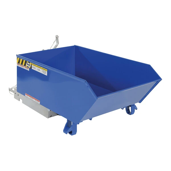 Vestil 0.25 Cubic Yard Medium-Duty Low-Profile Self-Dumping Steel Forklift Hopper H-25-MD - 4,000 lb. Capacity