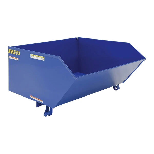 Vestil 1 Cubic Yard Heavy-Duty Low-Profile Self-Dumping Steel Forklift Hopper H-100-HD - 6,000 lb. Capacity