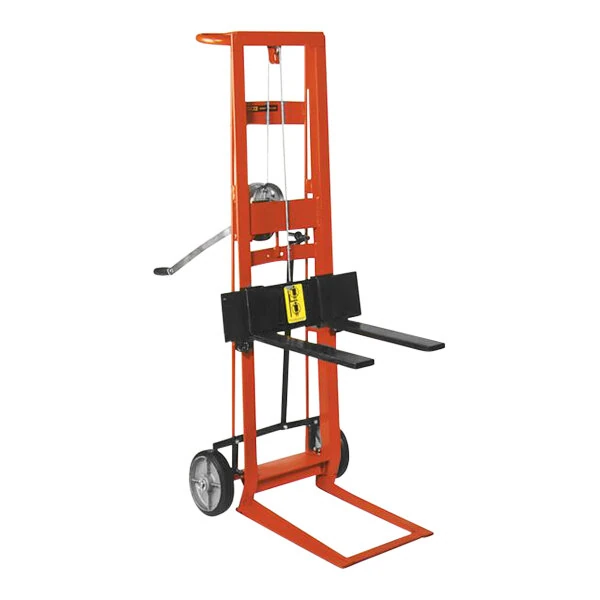 Wesco Industrial Products 750 lb. 2-Wheel Steel Winch Pedalift with 3" x 18" Forks and 54" Lift Height 260019