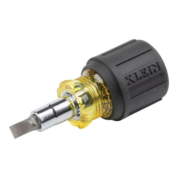 Klein Tools 6-in-1 Multi-Bit Stubby Screwdriver / Nut Driver 32561