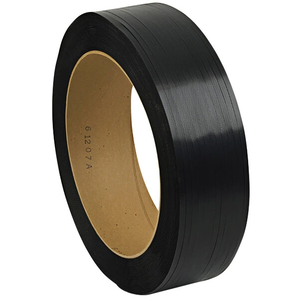 PAC Strapping Products 9,000' x 1/2" Black 25 lb. Polypropylene Strapping Coil with 16" x 6" Core
