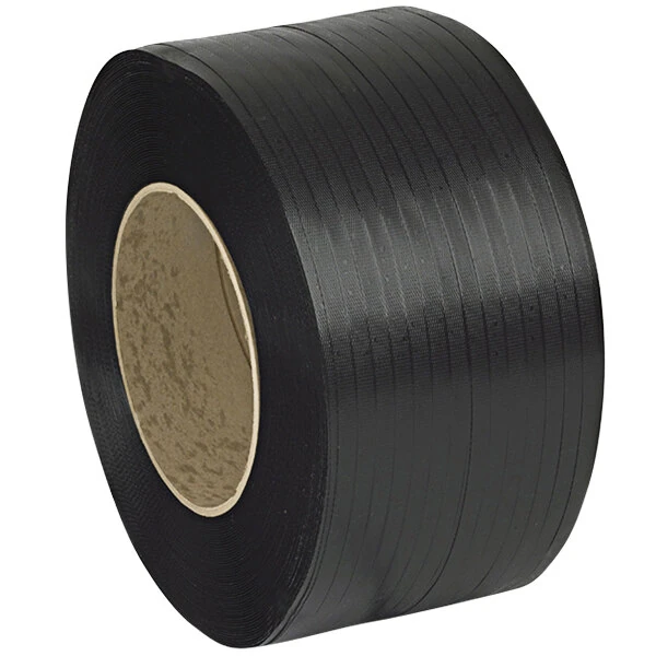PAC Strapping Products 9,000' x 1/2" Black Polypropylene Strapping Coil with 8" x 8" Core