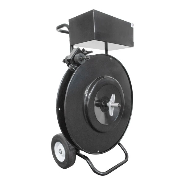 Encore Packaging Premium Heavy-Duty Mobile Oscillated-Wound Strapping Dispenser with Strap Troller EP-3200-HD