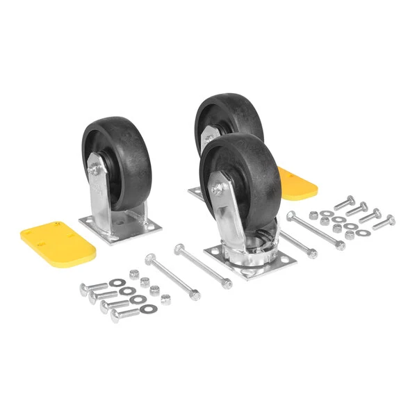 Vestil H-CK3-C23C 6" Glass-Filled Nylon Caster Set for 0.25 Cu. Yd. and 0.5 Cu. Yd. H Series Self-Dumping Hoppers