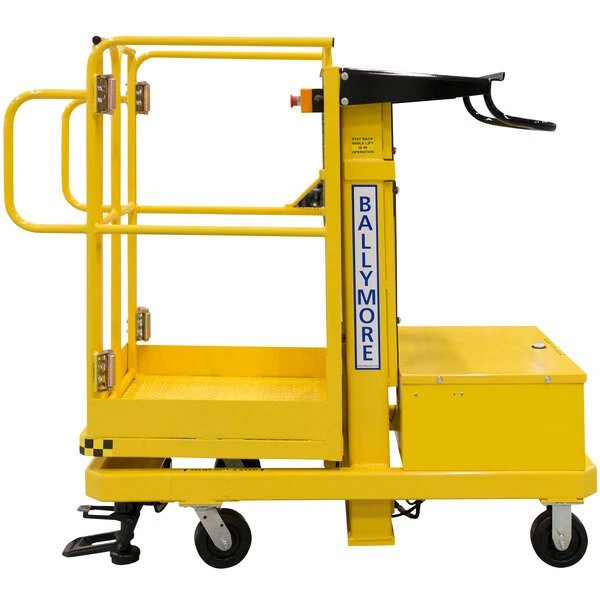 Ballymore BMML-9 Battery-Powered Compact Merchandise Lift with 23 1/2" x 26" Standing Platform and 9' 2", 150 lb. Product Shelf - 500 lb.