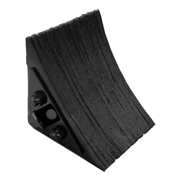 Durable 8" x 8" x 8" Black Heavy Duty Laminated Rubber Wheel Chock WC88-8B