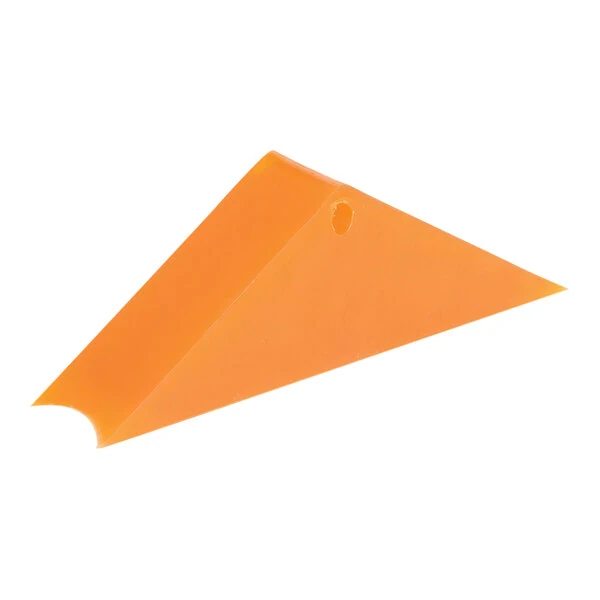 Vestil 11 1/4" x 2 1/4" x 3 5/8" Polyurethane Magnetic Rail Car Wheel Chock RC-WC