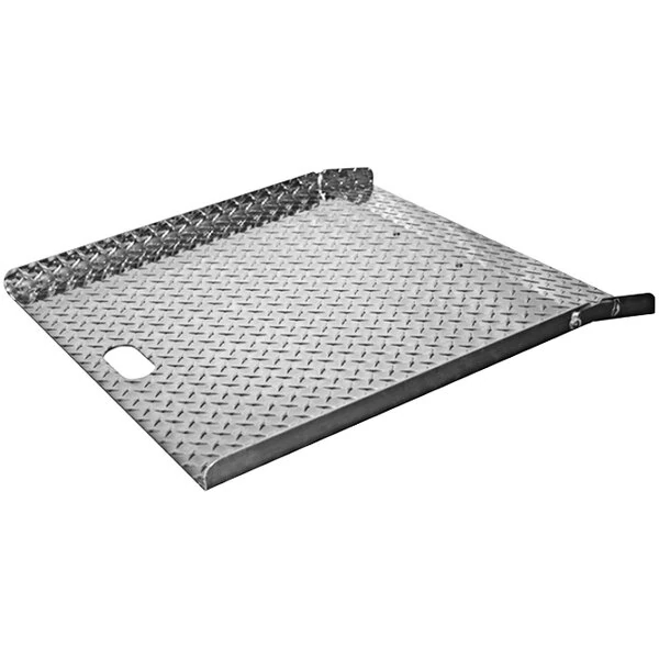 B&P Manufacturing 16" x 18" Diamond Plate Curb Ramp with Riveted Handles LCRU2618 - 500 lb. Capacity