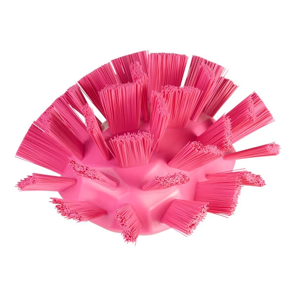 Vikan UST 70301 7 1/2" Pink Tank Brush Head with Stiff Polyester Bristles