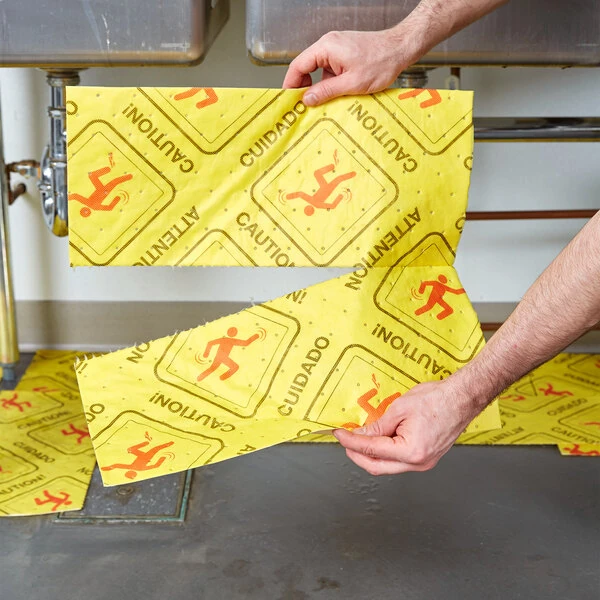 Spilfyter HVU-70 18" x 16" Universal High Visibility Light Weight Absorbent Pad - 200/Case