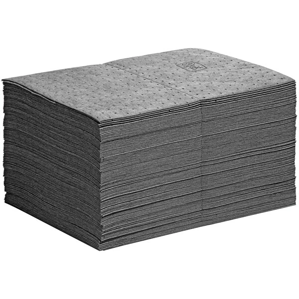 New Pig MAT412 20" x 15" Absorbent Medium Weight Mat Pads - 125/Pack