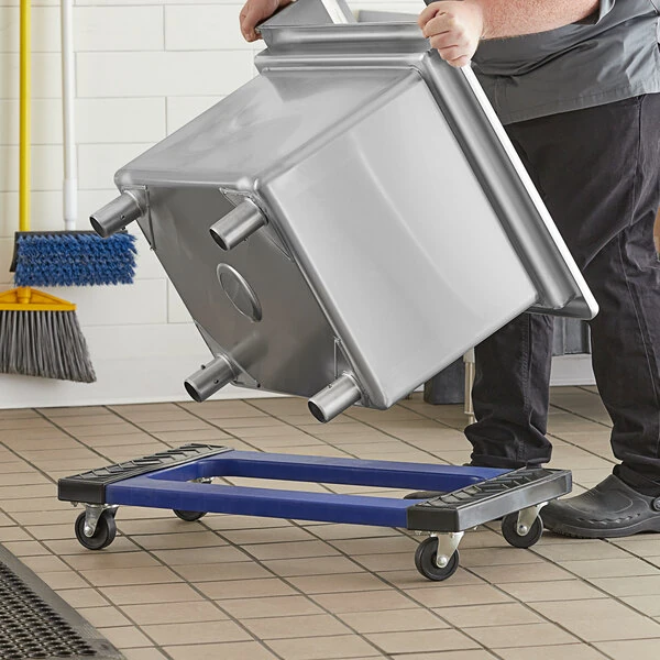 Lavex 770 lb. Plastic Dolly with Rubber Padded Deck