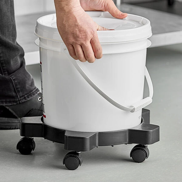 Lavex 77 lb. Plastic Pail Dolly for 5, 6, and 15 Gallon Pails
