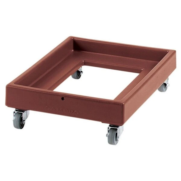 Cambro CD2028131 350 lb. Dark Brown Camdolly Milk Crate Dolly