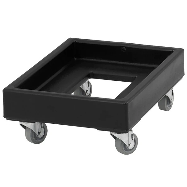 Cambro CD1420110 350 lb. Black Camdolly Milk Crate Dolly