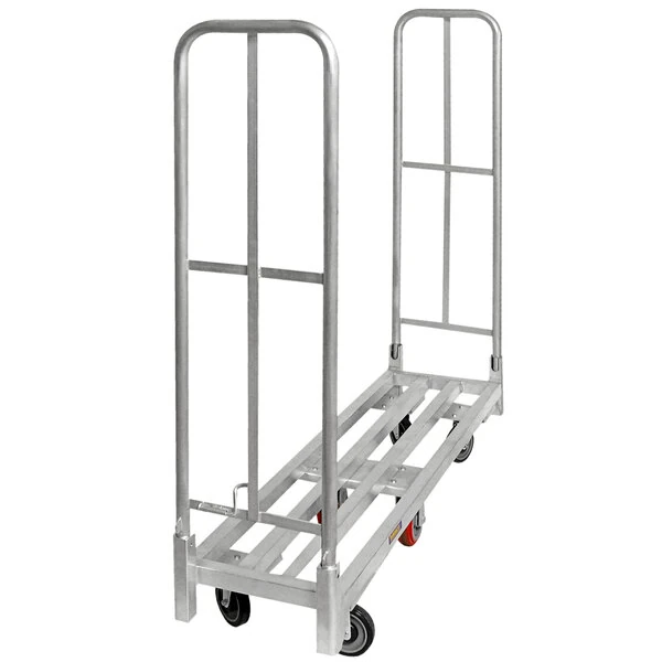 Wesco Industrial Products 16" x 59 1/2" Aluminum Folding U-Boat Utility Cart 1750 lb. Capacity 273296