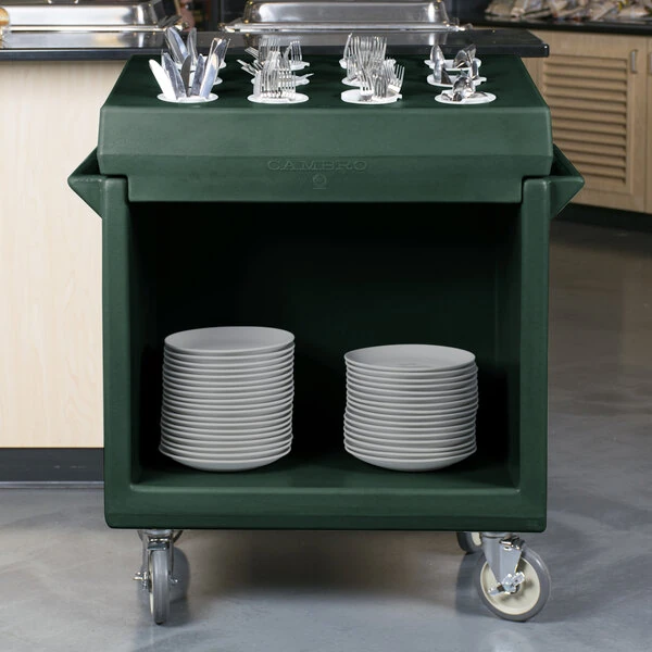 Cambro TDC2029192 Granite Green Tray / Dish Cart - 38" x 22" x 34"