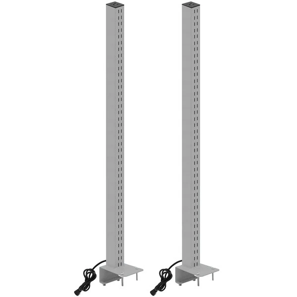 BenchPro Kennedy Series 36" Gray Upright Set with Legs and Power Plug for Butcherblock Tabletop UPB36