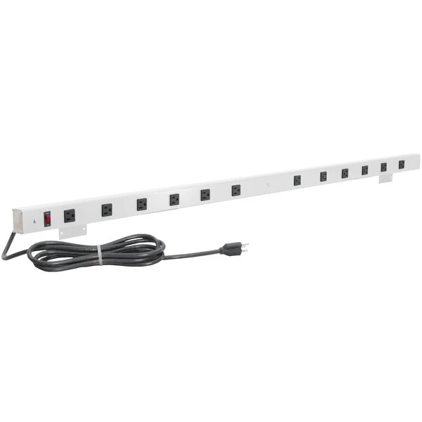 BenchPro 48" White 8-Outlet Mountable Power Strip A8-48