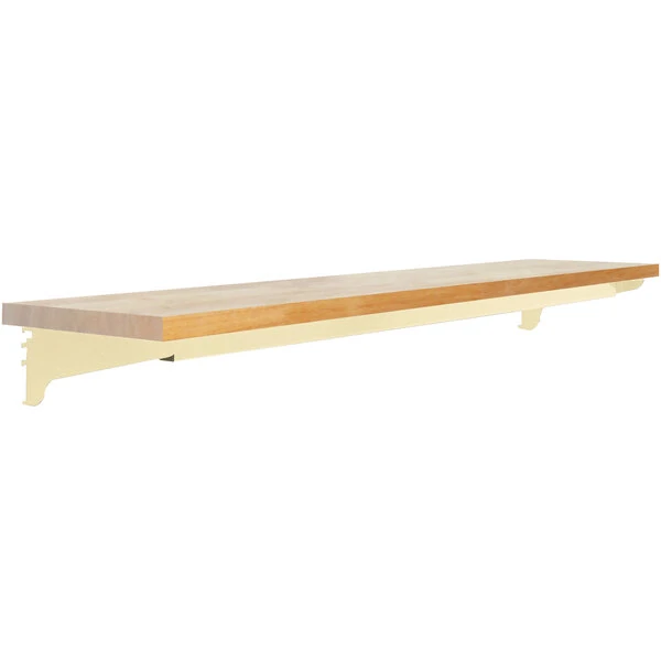 BenchPro 15" x 48" Beige Adjustable Height Wood Butcherblock Top Shelf TSVL1548