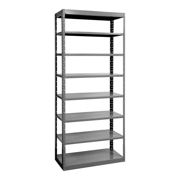 Hallowell Hi-Tech DuraTech 36" x 12" x 87" Steel 8-Shelf Pass-Through Shelving Unit DT5513-12HG