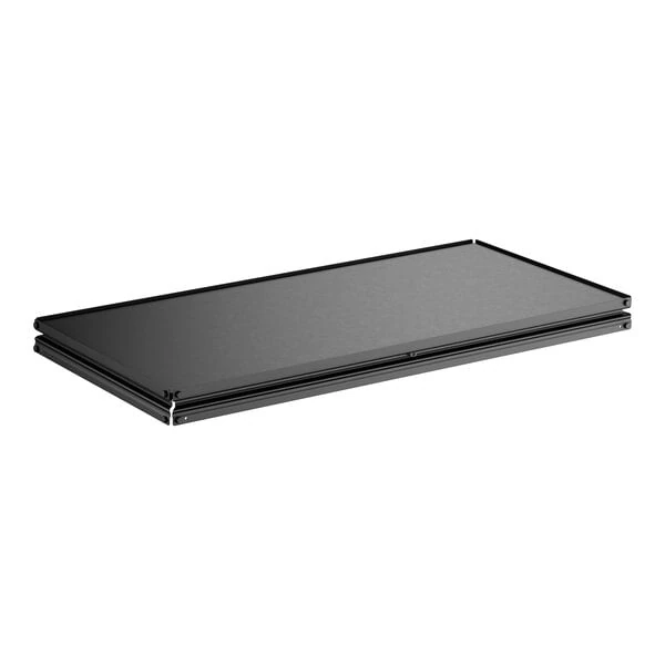 Lavex 18" x 36" Black Z-Beam Laminate Shelf for 4-Shelf Boltless Shelving Units - 4/Case