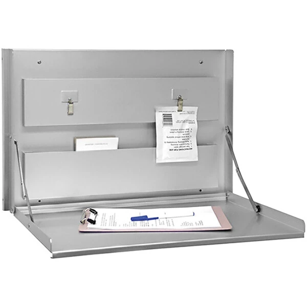 Omnimed 20 3/4" x 3" x 15" Aluminum Low-Profile Wall Desk 291501