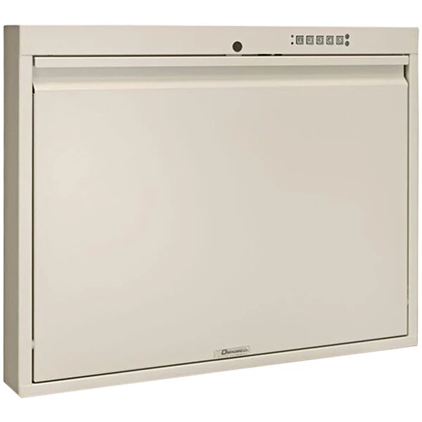 Omnimed 30" x 4" x 24 1/4" Beige Manual Close E-Lock Wall Desk 291521-BG