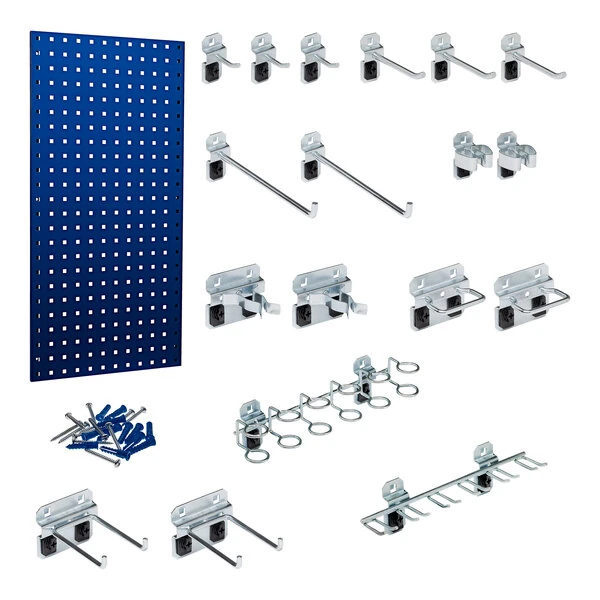 Triton Products 18" x 36" Blue Steel LocBoard with 18 Hooks
