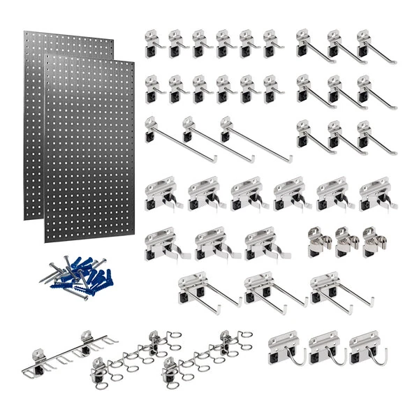 Triton Products 24" x 42" Stainless Steel LocBoard Kit with 45 Hooks - 2/Pack
