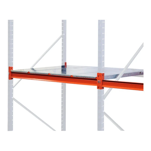 Interlake Mecalux 60" x 24" Orange Bulk Rack Add-On Level with Steel Decking M0085603