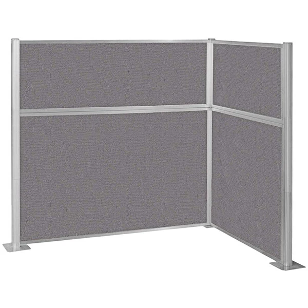 Versare Hush Panel 6' x 4' Slate L-Shape Cubicle