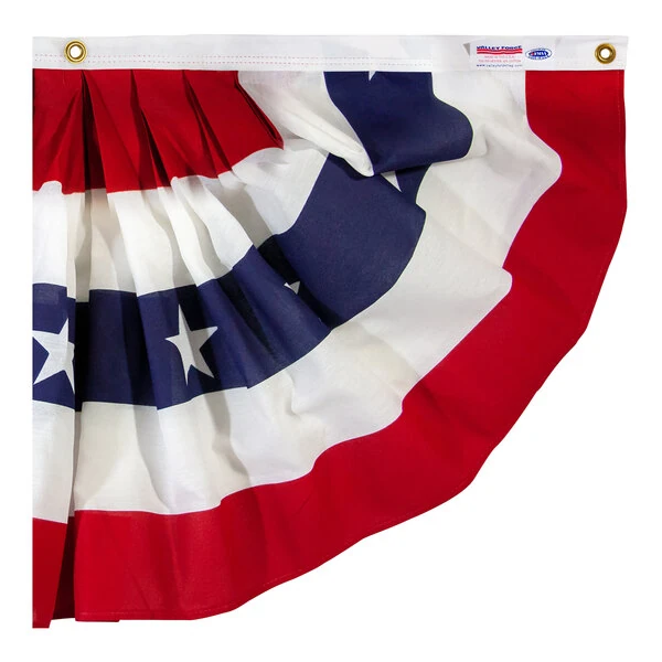 Valley Forge 1 1/2' x 3' Polycotton United States of America Pleated Flag
