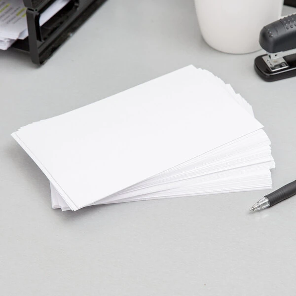 Oxford OXF 50EE 5" x 8" White Unruled Index Card - 100/Pack