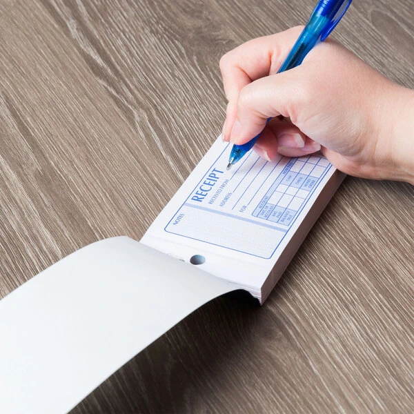 Red form Office 8L802 3-Part Carbonless Flexible Cover Numbered Receipt Book with 50 Sheets