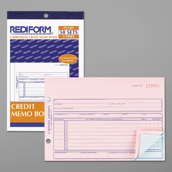 Credit Memo Books