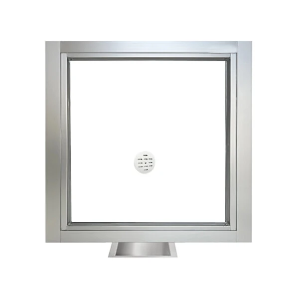 Ready Access 50336412 Model 503 36" x 4 1/2" x 33 3/4" Silver Teller / Cashier Window with 1/4" Clear Tempered Glass