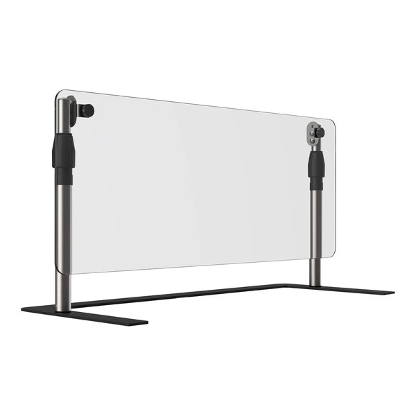 Vollrath MB36FLAT 36" Adjustable Acrylic Breath Guard with Portable Freestanding Base