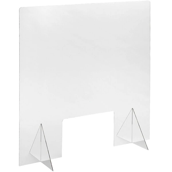 American Metalcraft PGSW40 40" x 32" Acrylic Self-Standing Shield with Window