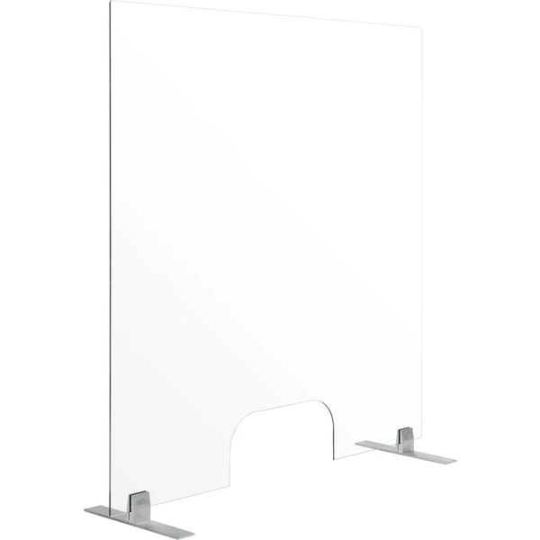 MasterVision GL2001392 35 7/16" x 35 7/16" Glass Free-Standing Frameless Register Shield