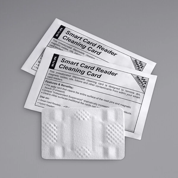 Controltek USA 510016 Pre-Saturated Smart Card Reader Cleaning Card with Waffletechnology - 40/Box